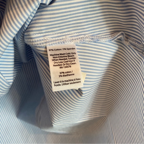 VINEYARD VINES Crystal Blue Mini Stripe Classic Dress Shirt - Picture 5 of 8